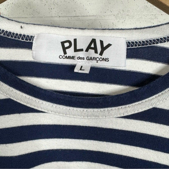 Play Comme Des Garçons Striped Long Sleeve TShirt Size Large - Picture 6 of 8